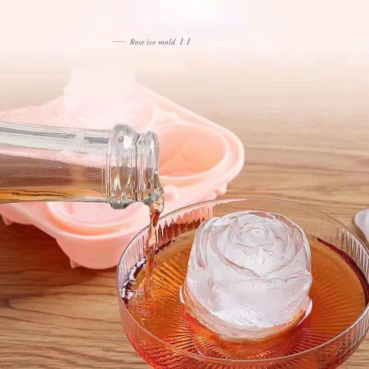 3D Rose Ice Molds 4 Holes Ice  – обзор и цена Kitchen Appliances Holder