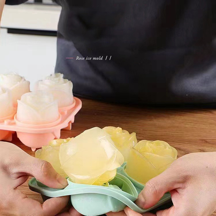 3D Rose Ice Molds 4 Holes Ice  – обзор и цена Kitchen Appliances Holder