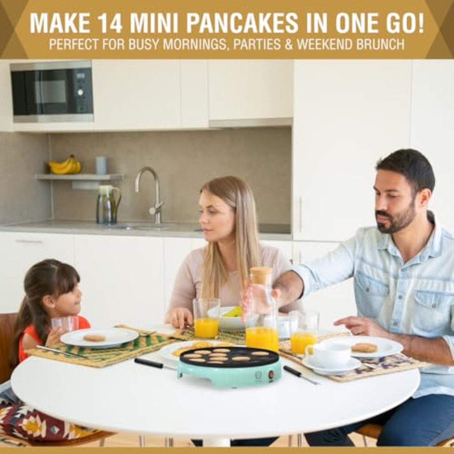 Mini Pancake Maker 14-Hole Ele – обзор и цена Electric Griddle Pancake