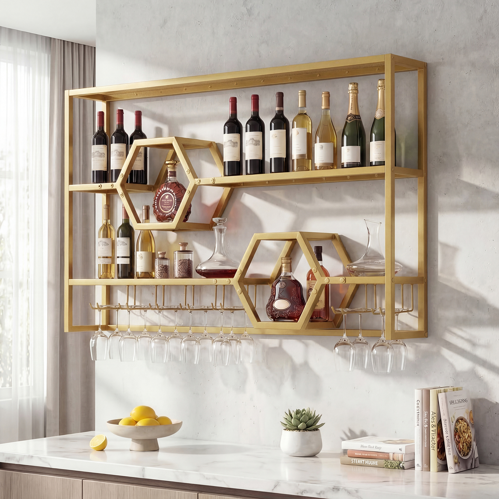 Wall Mounted Wine Rack 47” Lar – обзор и цена Kitchen Appliances Holder